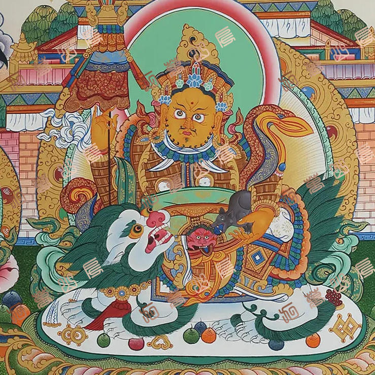G27财神赞巴拉Zambala唐卡绘画高清电子图片喷绘临摹素材