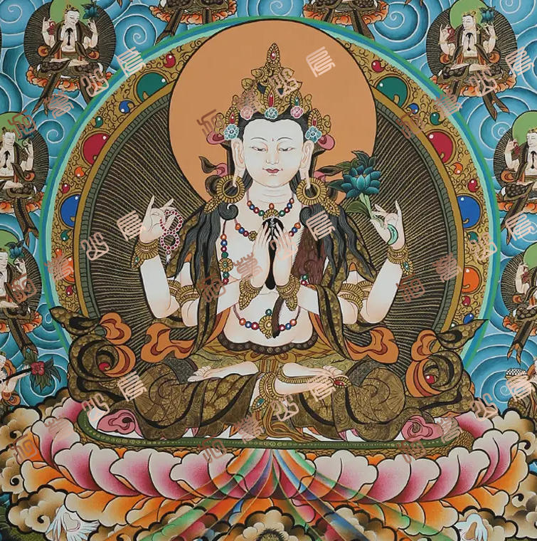 D77菩萨Bodhisattva唐卡绘画高清电子图片喷绘临摹素材