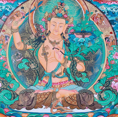 D108菩萨Bodhisattva唐卡绘画高清电子图片喷绘临摹素材