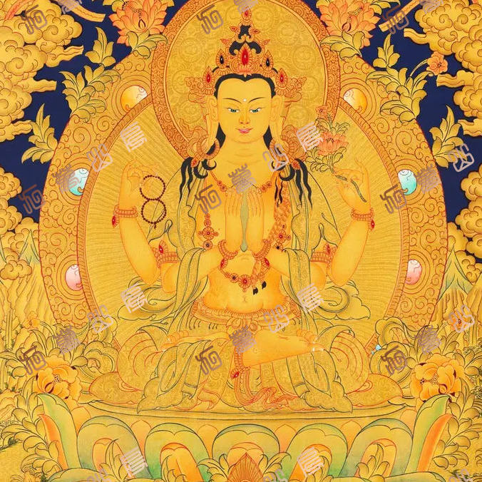 D216菩萨Bodhisattva唐卡绘画高清电子图片喷绘临摹素材