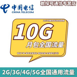 重庆电信10GB月包 流量充值 当月有效 不可提速 不可共享