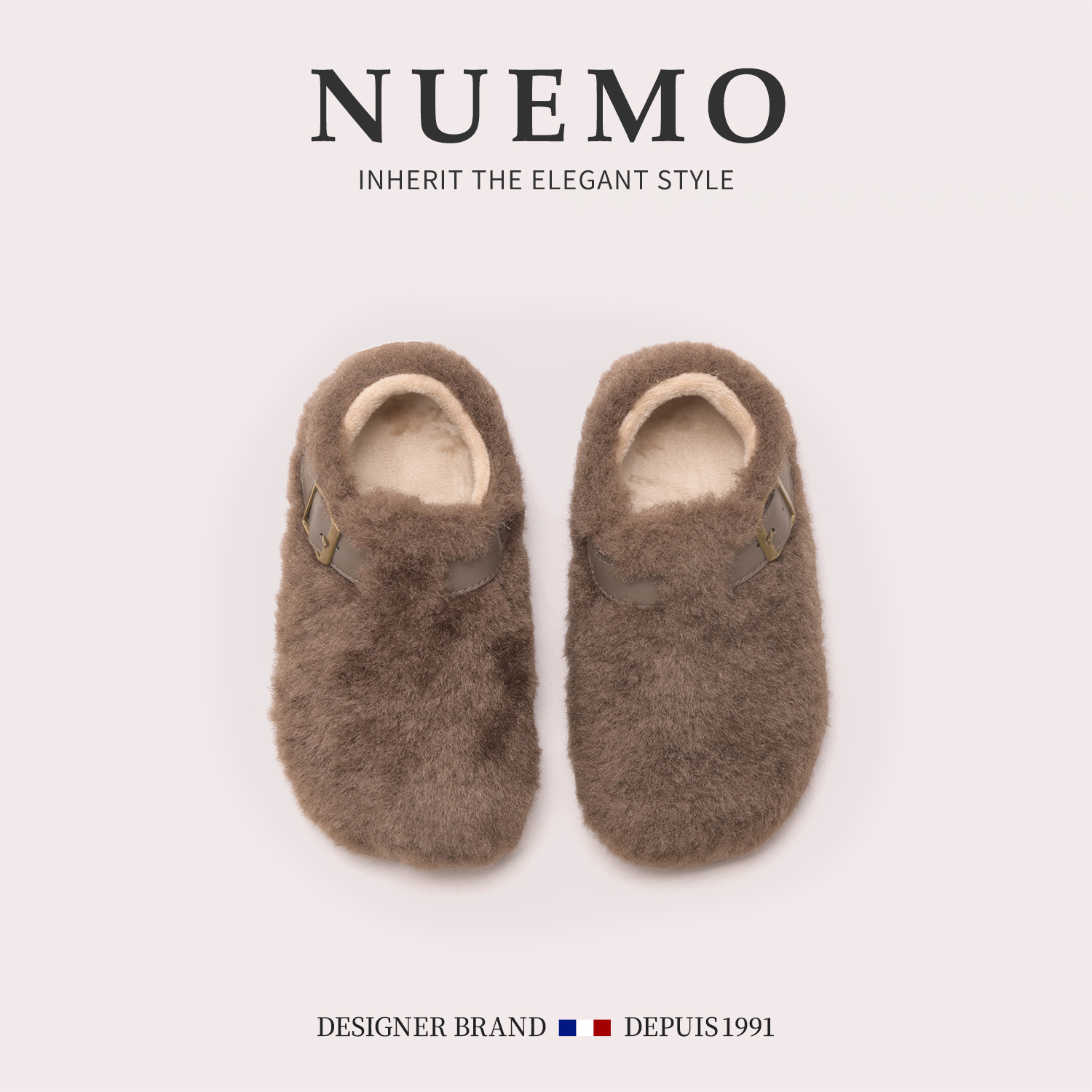 NUEMO~冬季新款加绒一脚蹬勃肯鞋