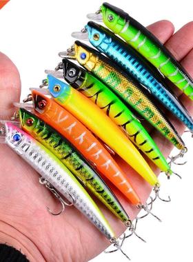 8pc Wobblers Fishing Lures 9.5cm 7.7g Minnow Crankbait Pesca