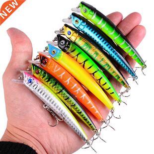 8pc Wobblers Fishing Lures 9.5cm 7.7g Minnow Crankbait Pesca