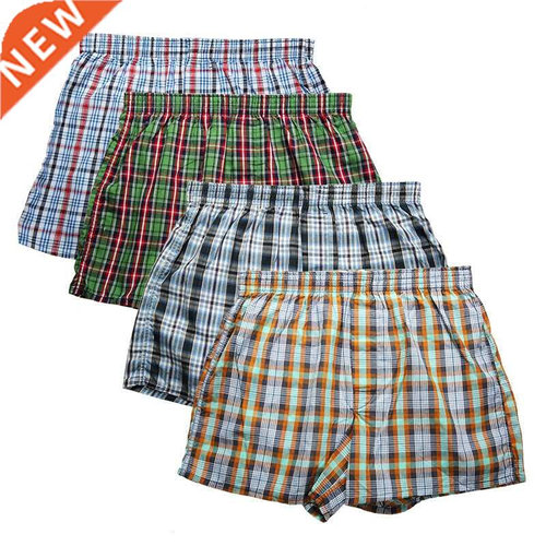 High Quality Brand 4-Pack Men's Boxer Shorts Woven Cotton 10