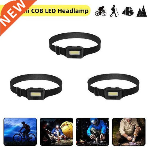 3PCS Mini COB LED Headlamp 3 Modes Waterproof Head Lamp