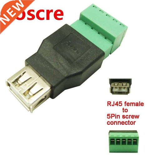 5Pcs free shipping USB female to screw connector USB plug wi