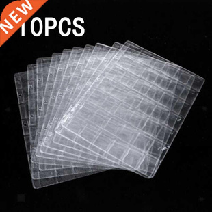 10PCS 42 Pockets Coins Albums Page Coins Collection PVC Tran