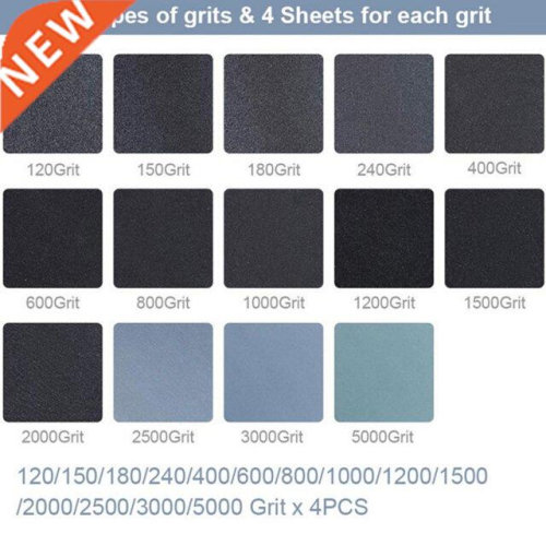 56Pc Wet Dry Sandpaper 120 To 5000 Grit Assortment Abrasive