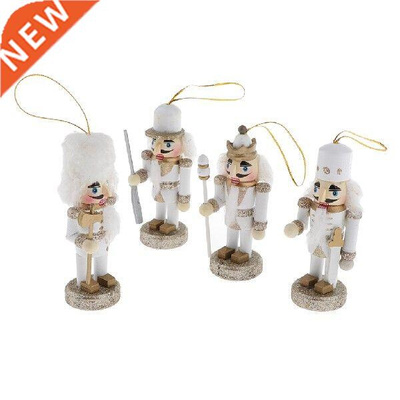 4Pcs 10cm Tall Traditional Wooden Nutcracker Collectible