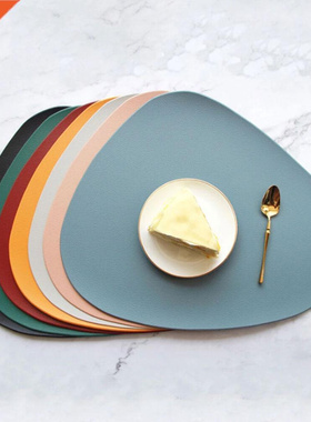 Multicolor PU Placemats For Table Waterproof Non-Slip