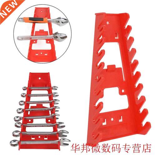 1 Pcs 9 Slot Wrench Holder Red Plastic Wrench Rack Standard
