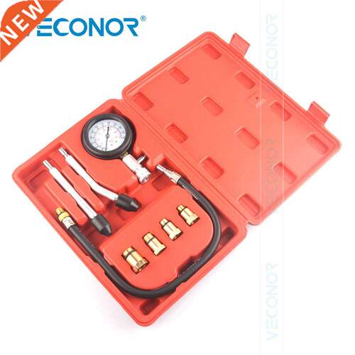 Petrol Engine Pressure Gauge Tester Set Compression Leakage