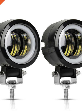 2PCS/1PC 12V-80V Waterproof Round Angel Eyes LED light Port