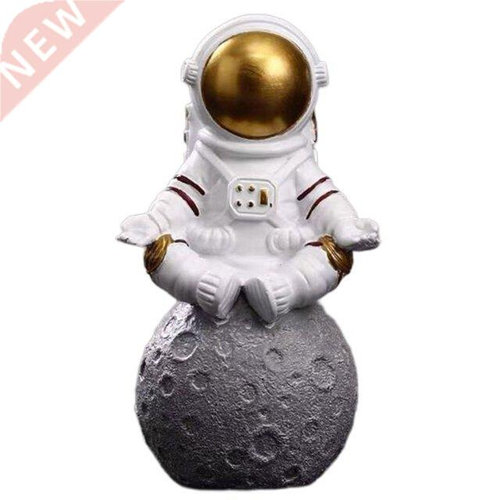 Resin Astronaut Figurines Fashion Spaceman With Moon Sculptu