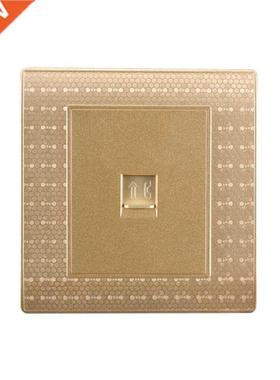 Type 86 Luxurious Champagne gold wall weak electricity socke