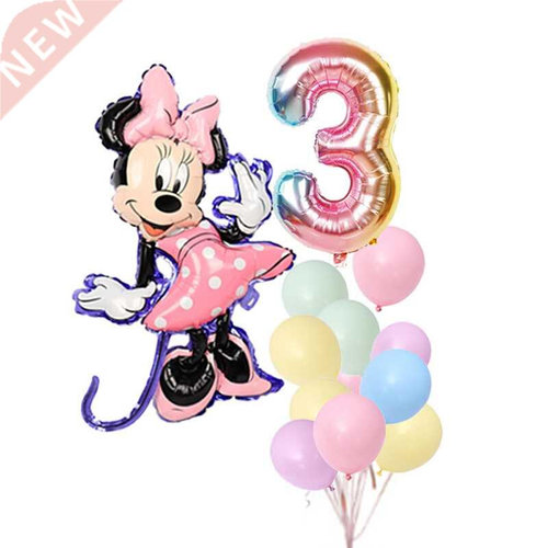 1 set Mickey Minnie Foil Balloons Mouse Baby Shower Boy Gi