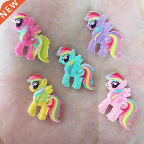 10PCS Resin Hand-paint Cute Horse Flatback Stone Child Scrap