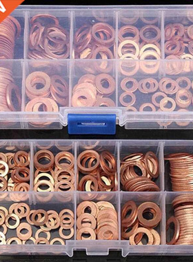 200Pcs copper Washer Gasket Nut and Bolt Set Flat Ring Seal