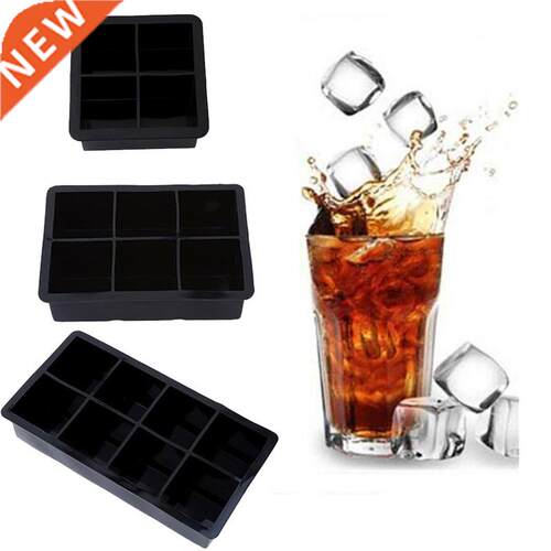 6Grid Silicone Ice Cube Maker Easy-Release Square Shape Ice