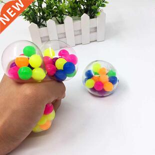 60mm Squeeze Ball Mood Squeeze Fidget Toys DNA Colorful Bead