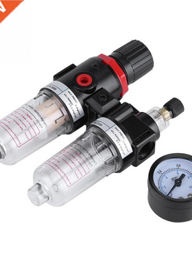 1/4 Air Filter Regulator Lubricator Water Pressure Compresso