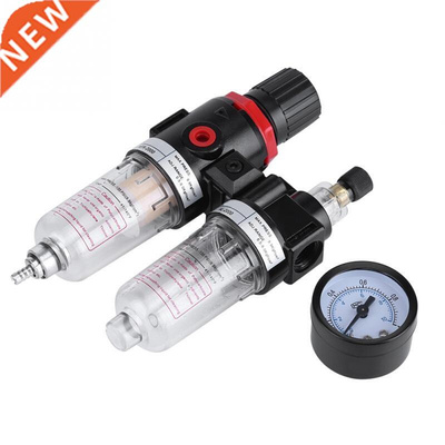 1/4 Air Filter Regulator Lubricator Water Pressure Compresso