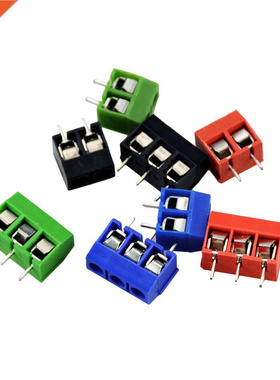 10PCS 4 Color KF301-2P 3P Screw 5.08mm Terminal Block 2 Pin