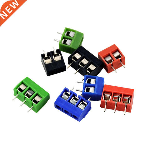 10PCS 4 Color KF301-2P 3P Screw 5.08mm Terminal Block 2 Pin