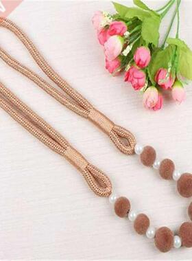 2PCS Curtain Hooks Curtains Tie Backs Tassels Holder Flocke