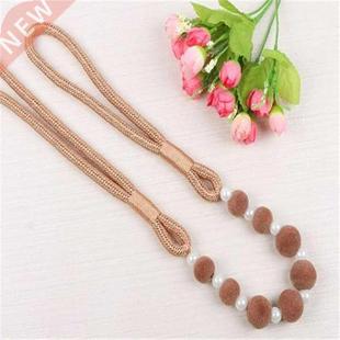 2PCS Curtain Hooks Curtains Tie Backs Tassels Holder Flocke