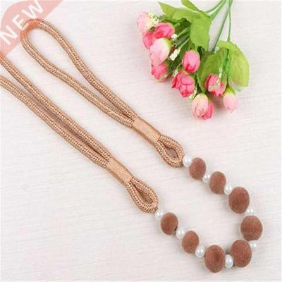 2PCS Curtain Hooks Curtains Tie Backs Tassels Holder Flocke