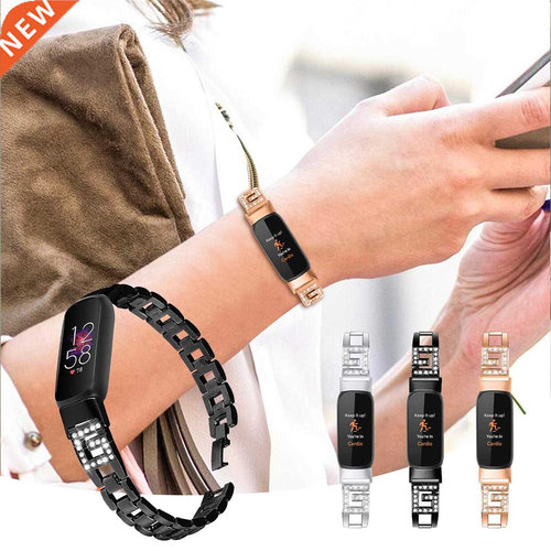 New Strap For Fitbit Luxe Smart Watch Alloy G-shaped Diamond