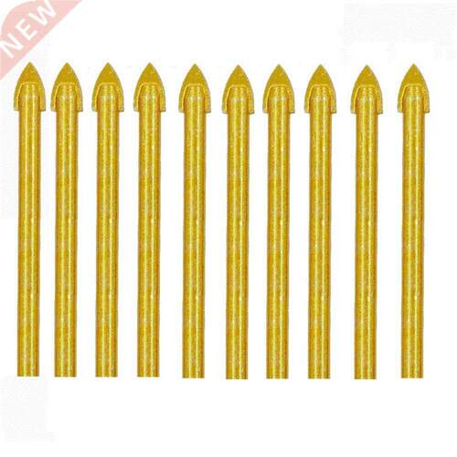 10pcs 6mm Glass Drill Bit Set Tungsten Carbide Spear Head Ma