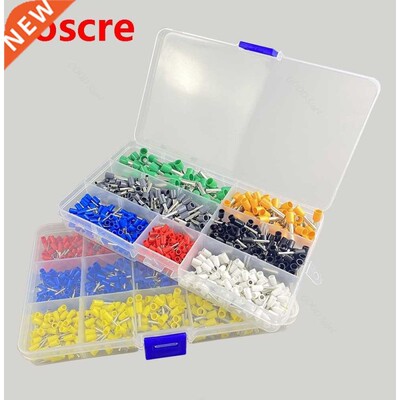 600pcs Mixed Copper Wire Crimp Tube Connector Spade Insulate