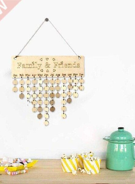 Wooden Birthday Calend Bod DIY Family Friends Birthday