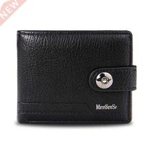 Wallet for Men Brand Made of Natural Leather Portfel Meski S