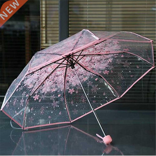 Paraguas gótico romántico de flores transparen