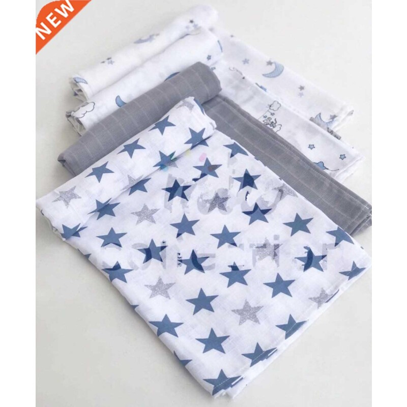 100% Cotton Muslin Baby Swaddles Newborn Blankets Bath Gauze