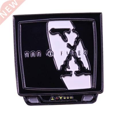 The X Files Enamel Pin Balck White TV Brooch Fans Collection