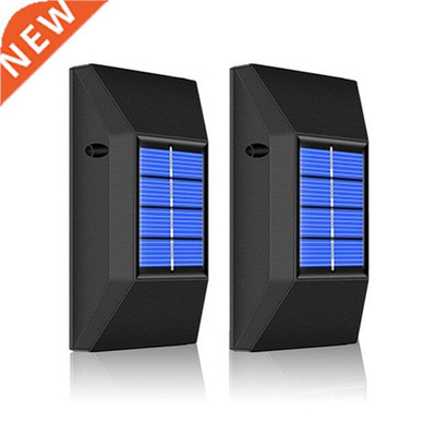 2 Pieces LED Solar Powered Lights Wall Mounted Outdoor Garde