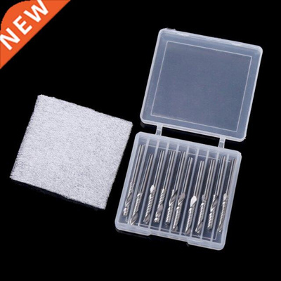 10 Pcs 1/8 Sngle Flute Carbde Spral Flat Nose End Mll