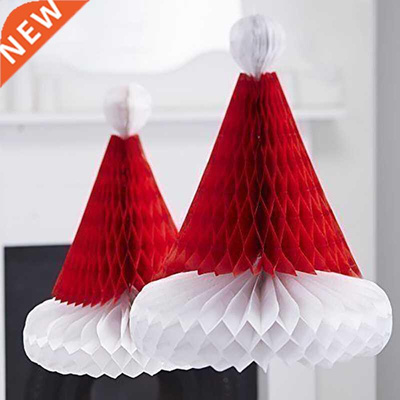 Chrstmas Decoratons Pack Of 3pcs Honeycomb Santa Claus