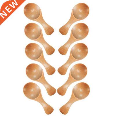 Short Handle 10 Packets of Small Wooden Spoon, Perfect 适用