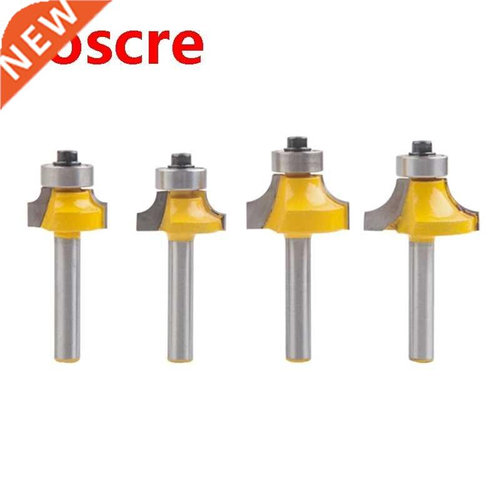 4 Pcs Shank Fillet Knife Wood Router Bit Chamfering R-Angle