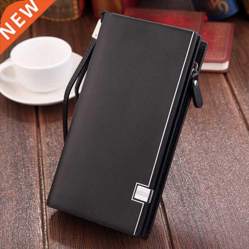 Original Luxury Brand Men's Wallet Business Striped Clutch L