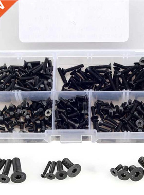 250PCS M3 Hex Hexagon Socket Countersunk Head Screws Assortm