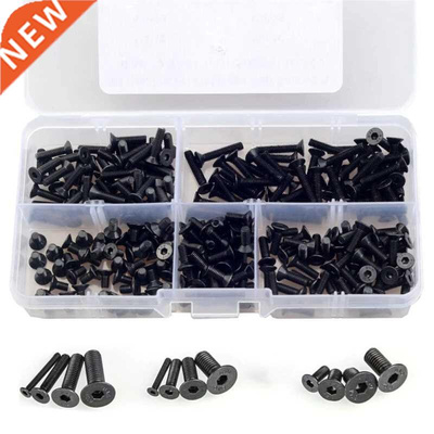 250PCS M3 Hex Hexagon Socket Countersunk Head Screws Assortm