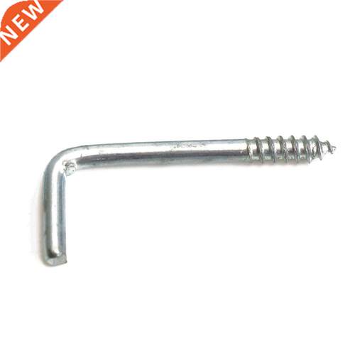50x Zinc Plated L Shape Right Angle Screw-in Dress Cup Hooks