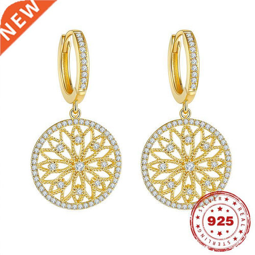 S925 Sterling Silver color Earring Pure Gemstone Women Perid